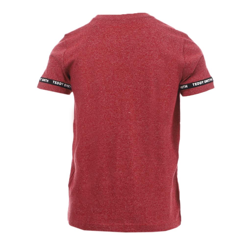 T-shirt Rouge Garçon Teddy Smith Romer vue 2