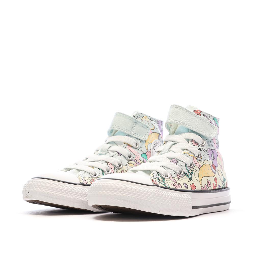 Baskets Bleu Fille Converse Chuck Taylor All Star 1V vue 6