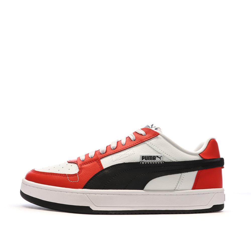 Baskets Blanches/Noires/Rouges Homme Puma Caven 2.0 Wip pas cher