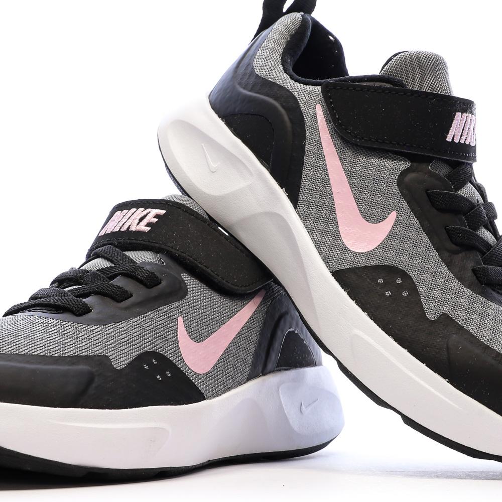 Baskets Grise/Rose Fille Nike Wearallday vue 7