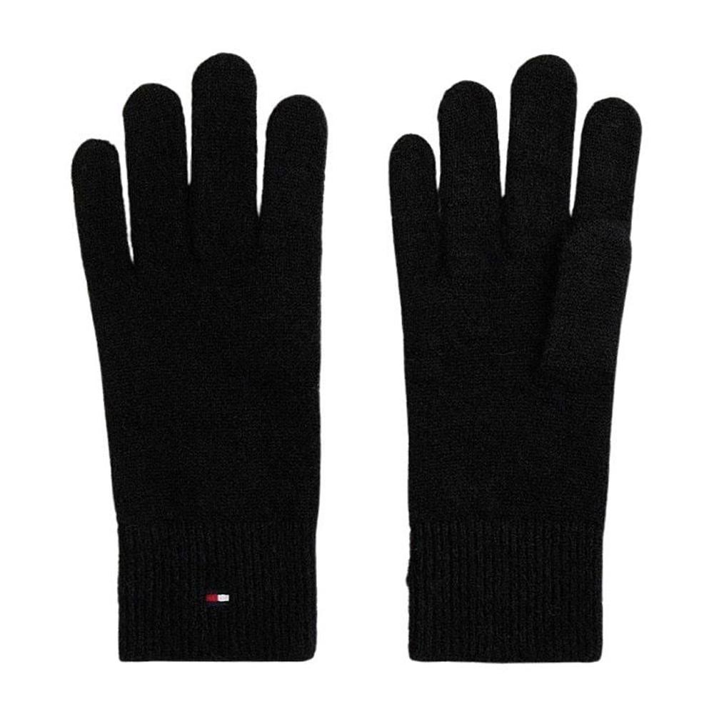 Gants Noir Femme Tommy Hilfiger Flag Fluffy pas cher