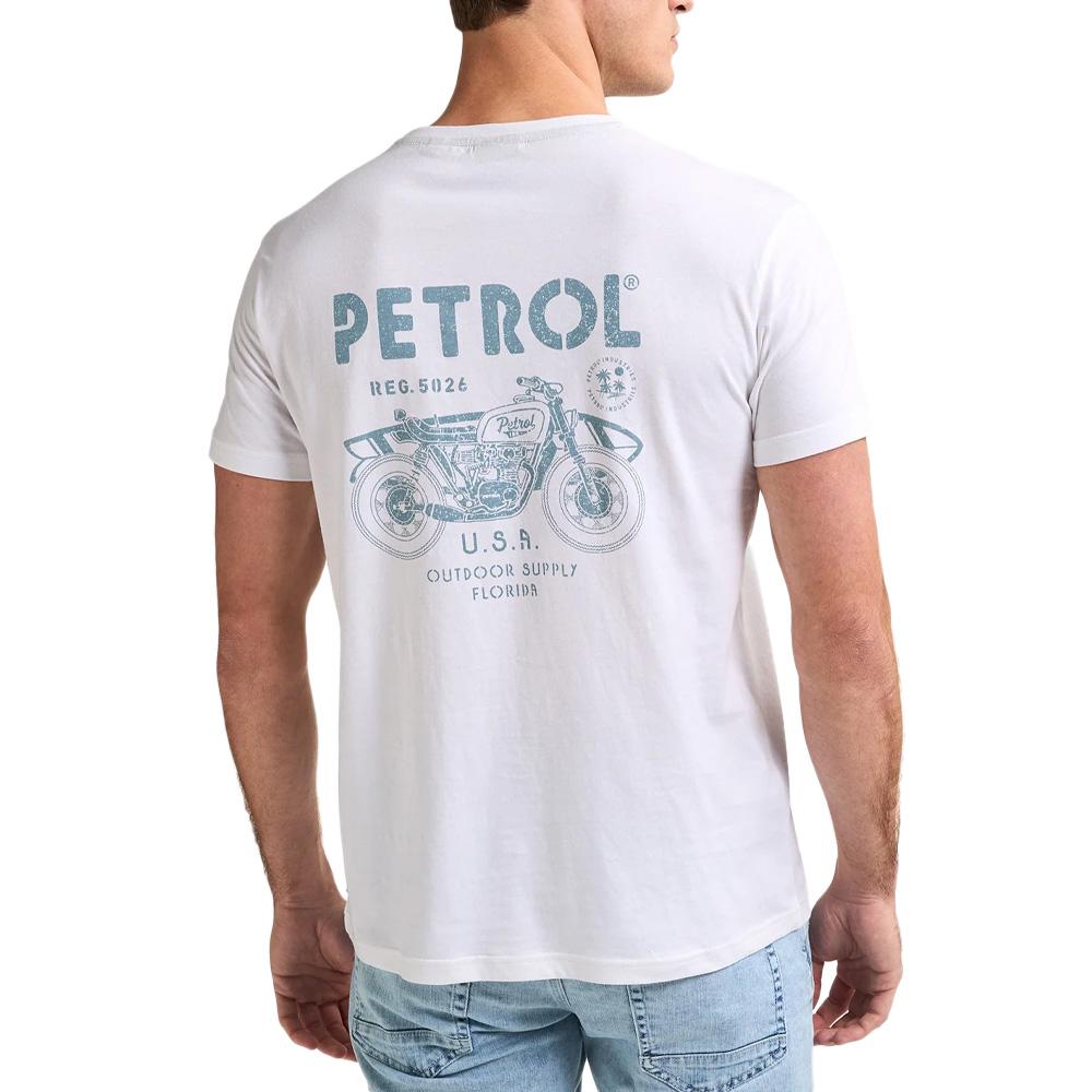 T-shirt Blanc Homme Petrol Industries TSR125-9999 vue 2
