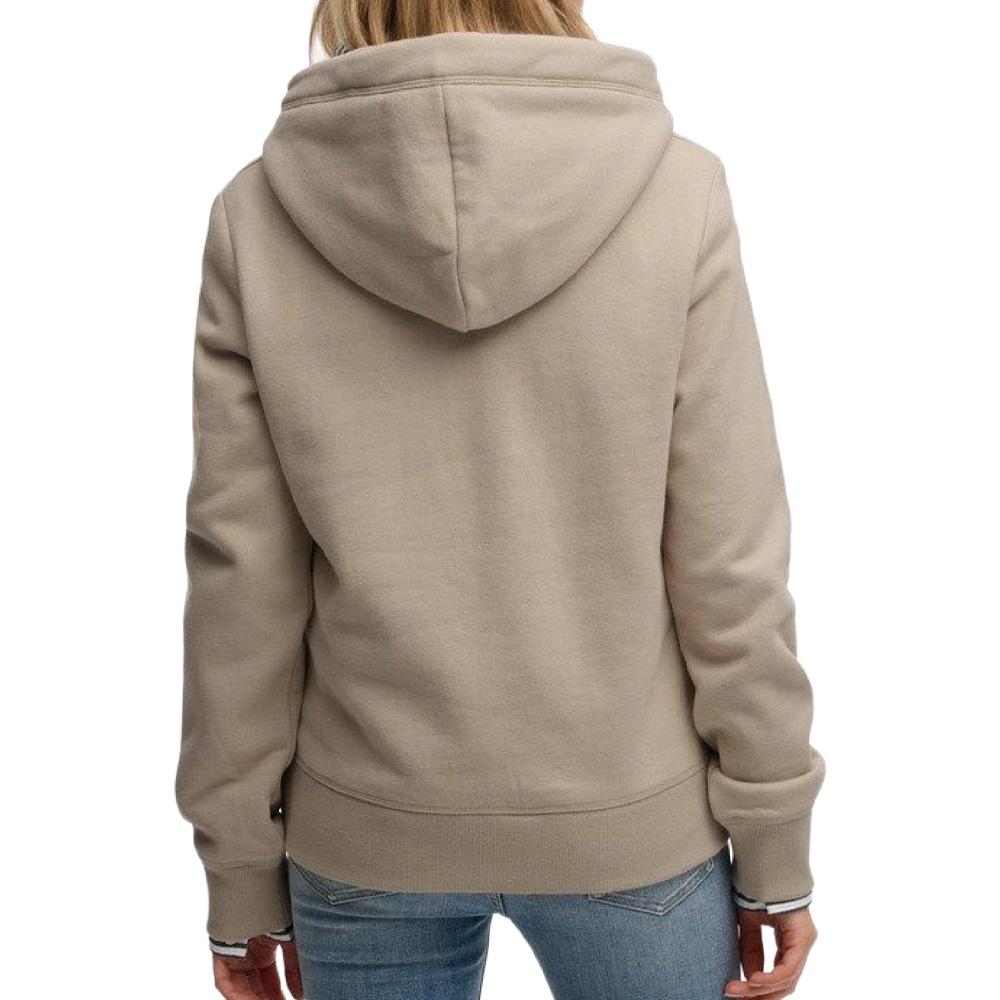Sudadera beige para mujer Superdry Essential Logo ver 2