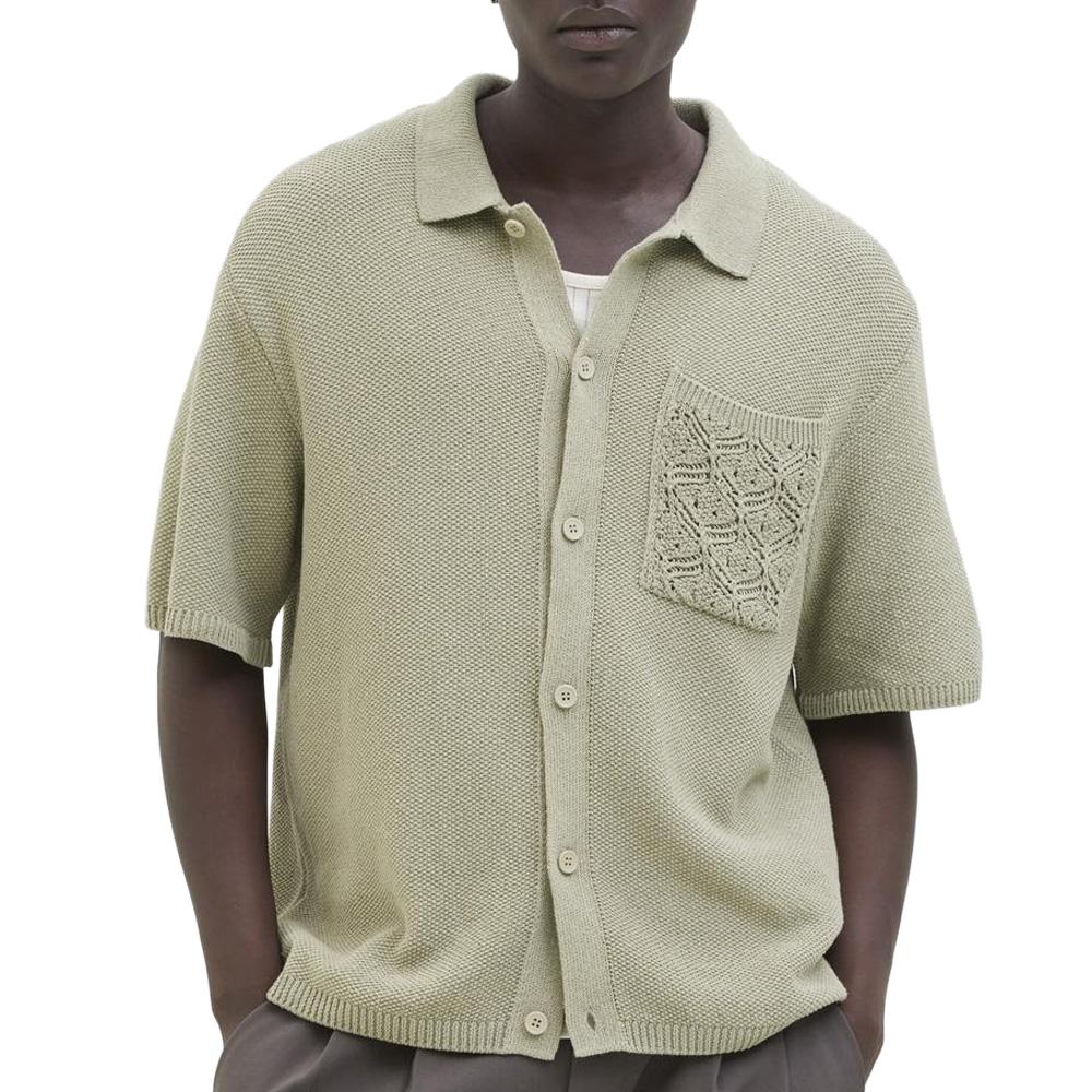 Chemise en Maille Kaki Homme Jack & Jones Summer Pocket pas cher