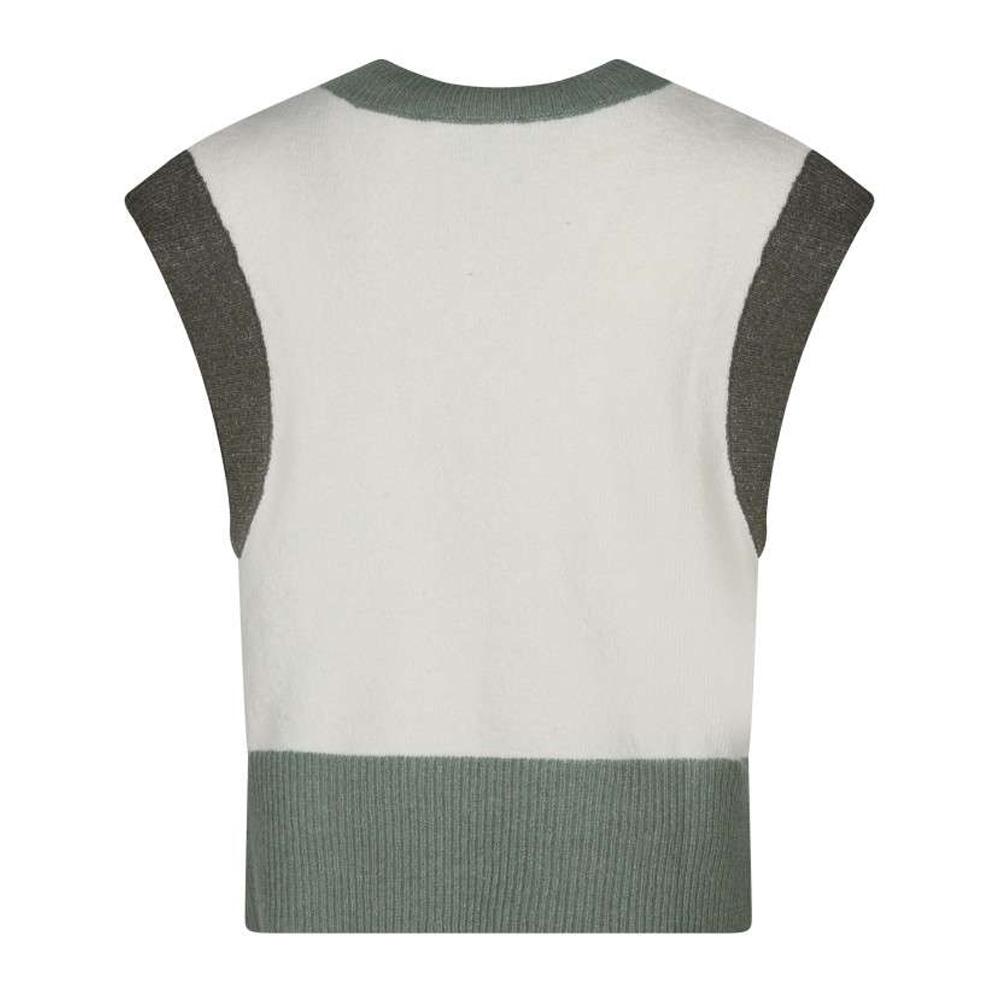 Pull Blanc/Vert FemmeTeddy Smith Silvia vue 2