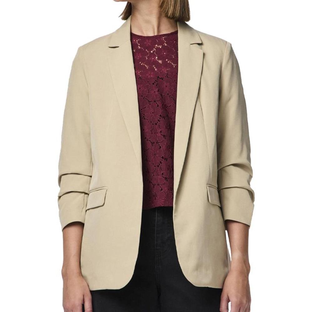 Blazer Beige Femme Pieces Bosella New pas cher