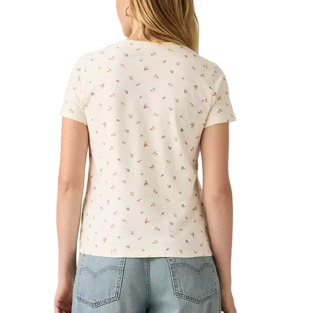T-Shirt Écru Femme Levi's Perfect 1 vue 2