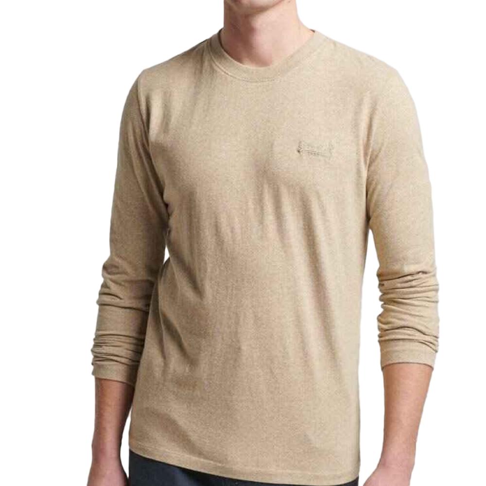 T-shirt Manches Longues Beige Homme Superdry M6010550A-02A pas cher