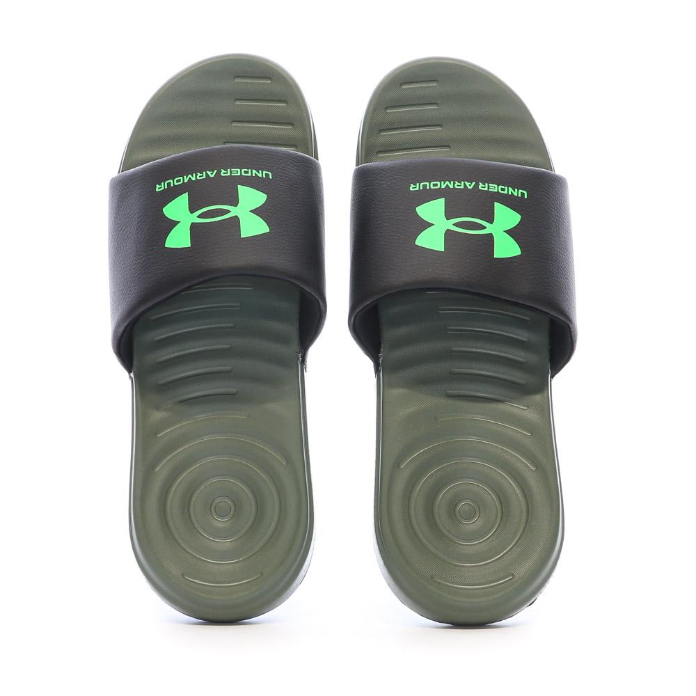 Claquettes Noire/Verte Homme Under Armour Ansa vue 3