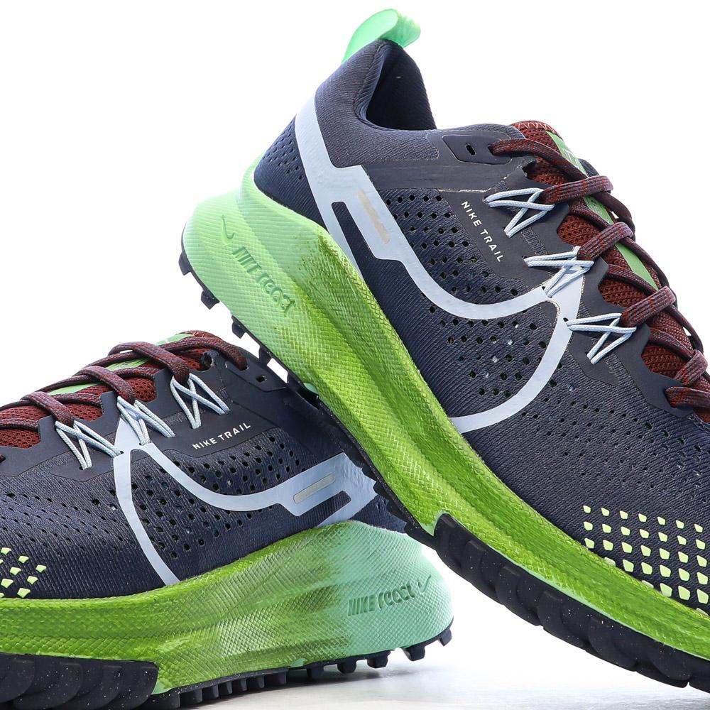 Chaussure trail Marine/Vert Homme Nike React Pegasus vue 7