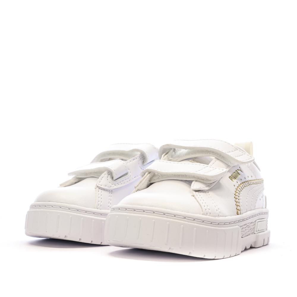 Baskets Blanches Fille Puma Stitching vue 6
