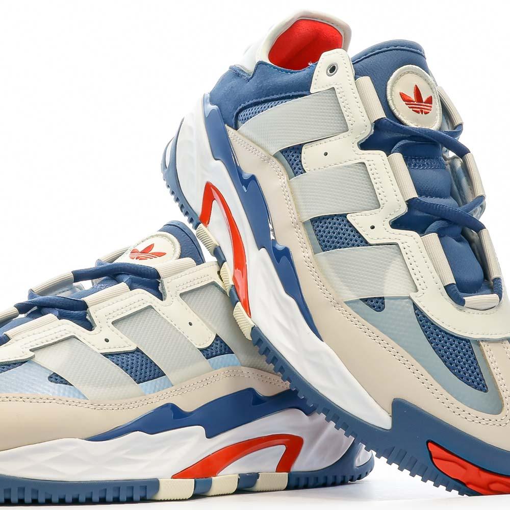 Baskets Bleu/Beige Homme Adidas Niteball ID8073 vue 7