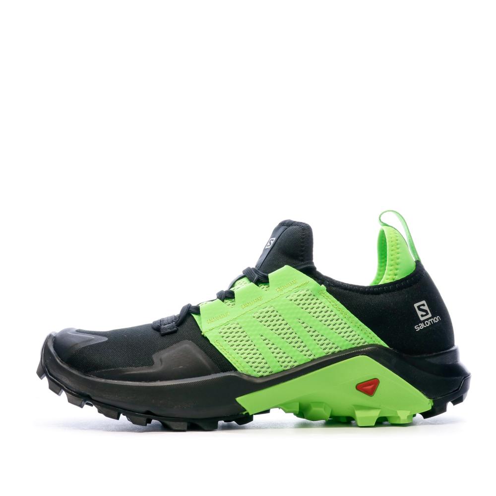 Chaussures de Trail Noir/Vert Homme Salomon Madcross pas cher