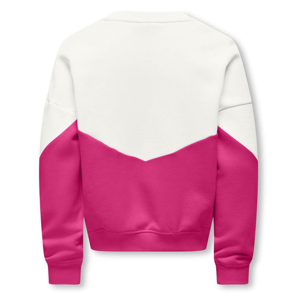 Sweat Rose/Blanc Fille Kids ONLY Kogruna vue 2