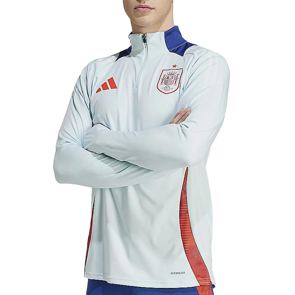 Espagne Sweat 1/2 zip Bleu Pâle Homme Adidas 2024 pas cher