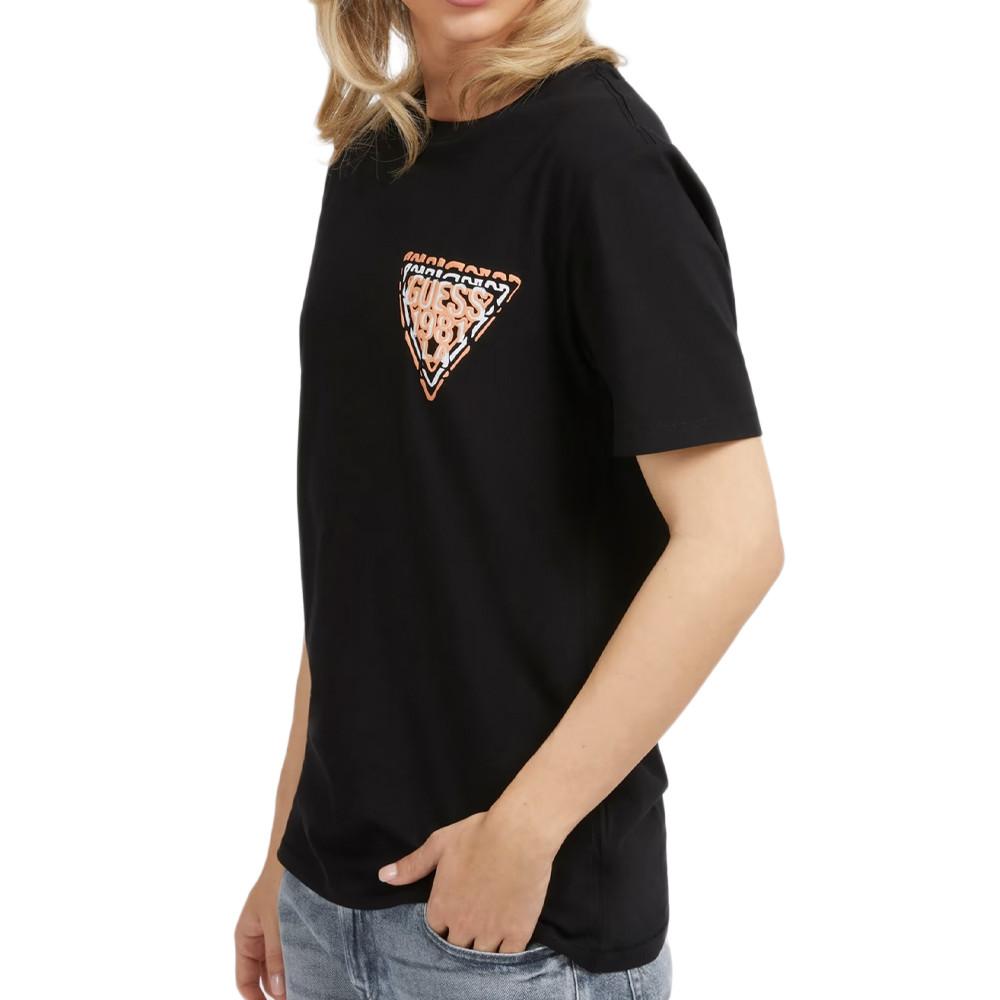 T-shirt Noir Homme Guess Puff pas cher