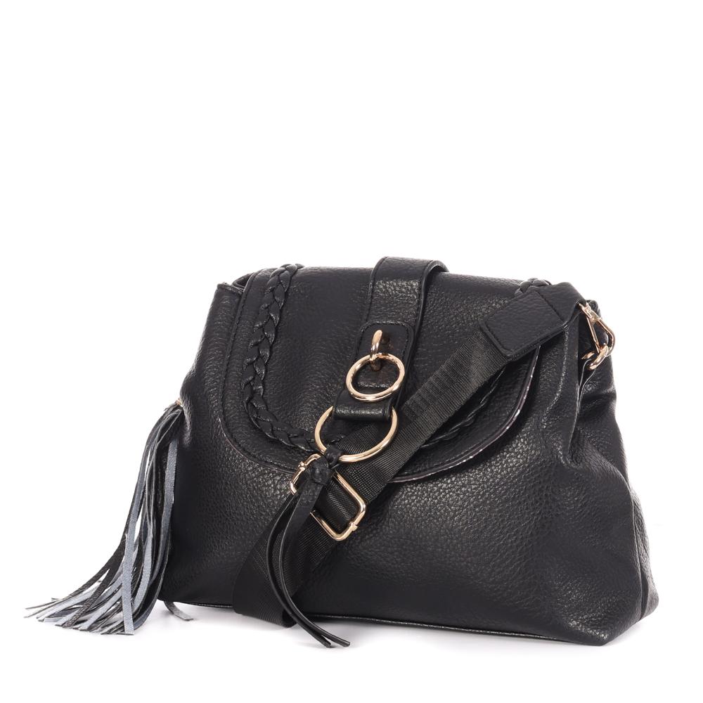 Sac à Bandoulière Noir Femme Manoukian MACHA vue 2