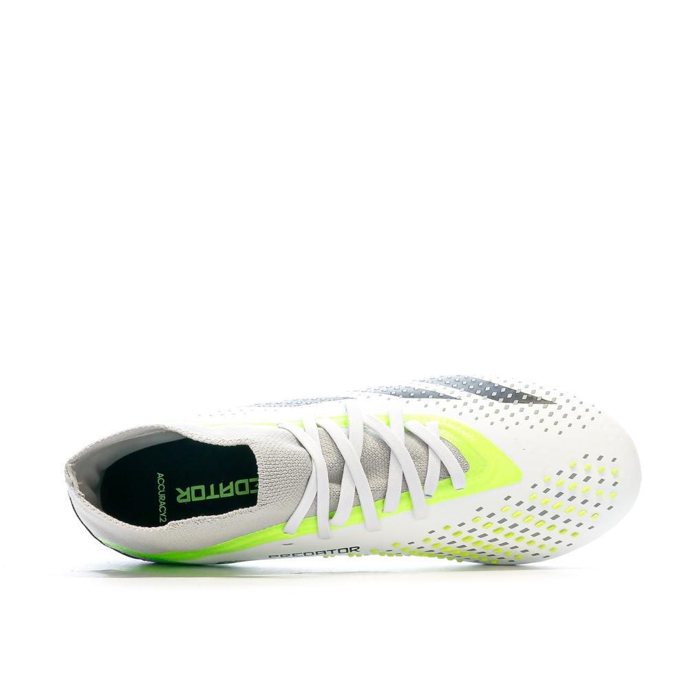 Chaussures de foot Blanc/Vert Homme Predator Accuracy.2 FG vue 4