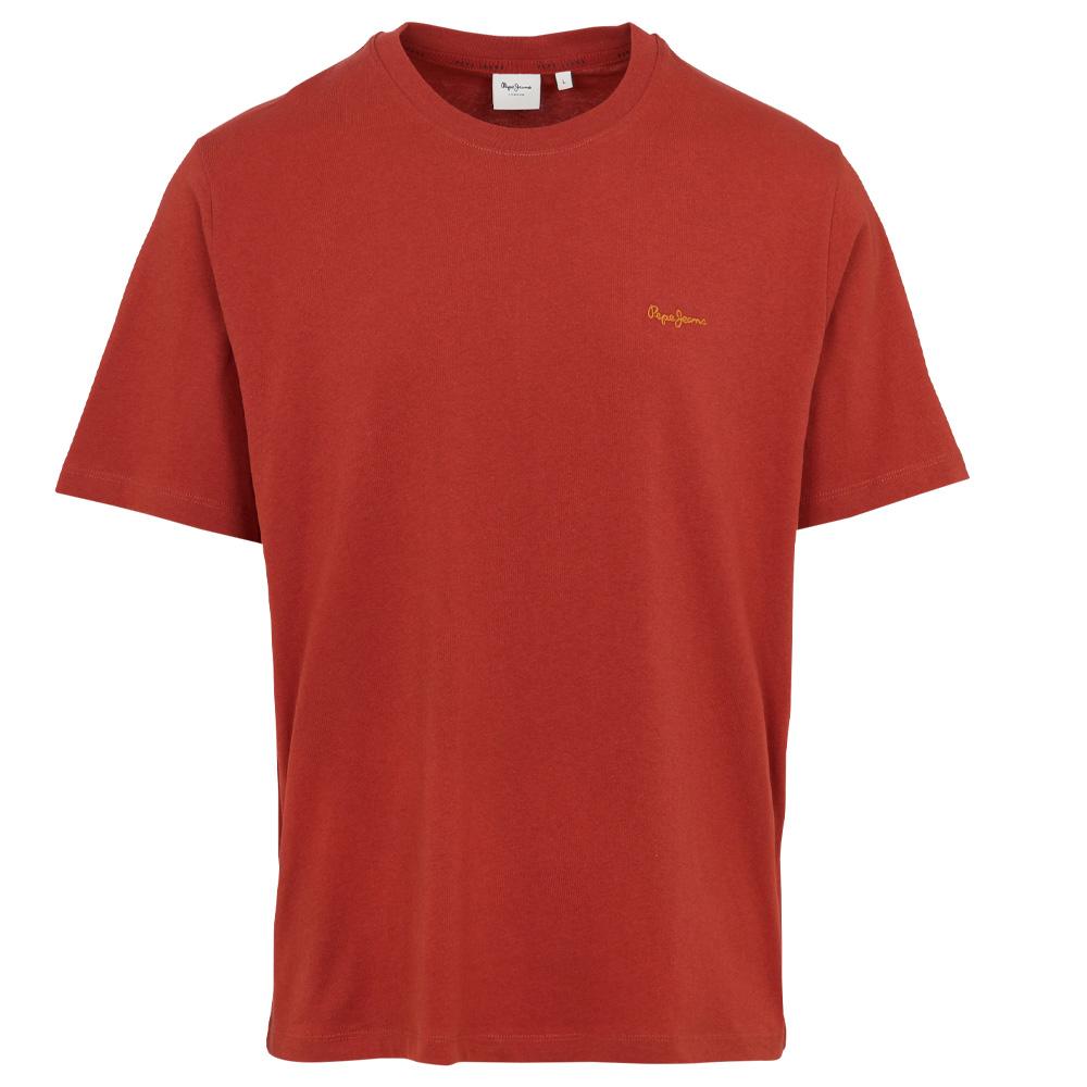 T-Shirt Rouge Homme Pepe jeans Contrast Connor vue 2