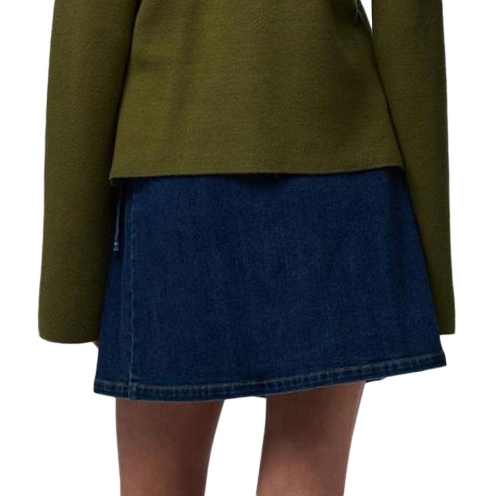 Jupe en jean Bleu Femme Pieces Flora vue 2