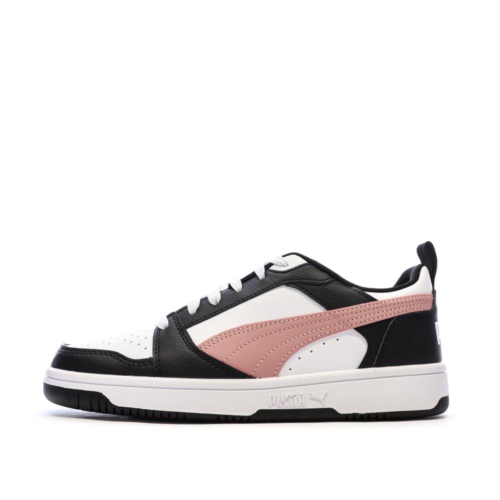 Baskets Blanc/Rose Femme Puma Rebound V6 Low pas cher
