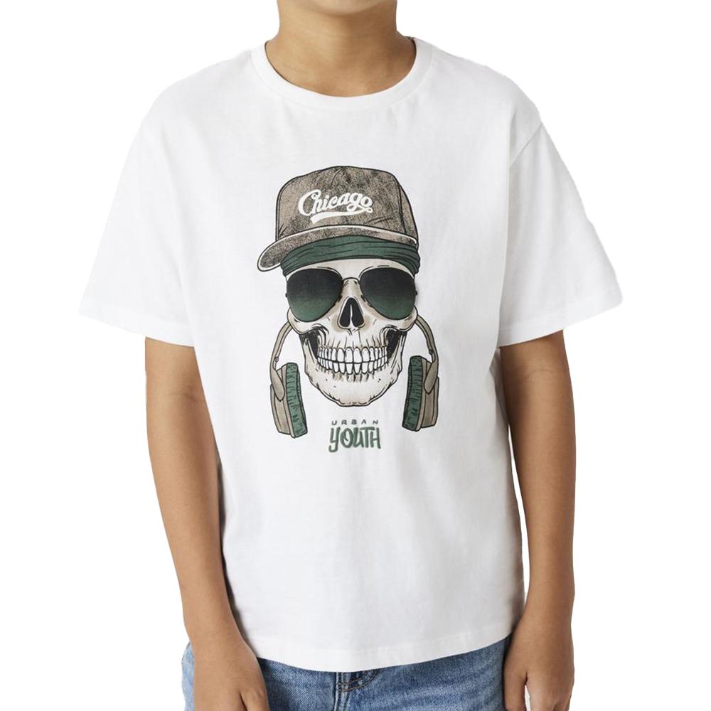 T-shirt Blanc Garçon Name it Rolem pas cher