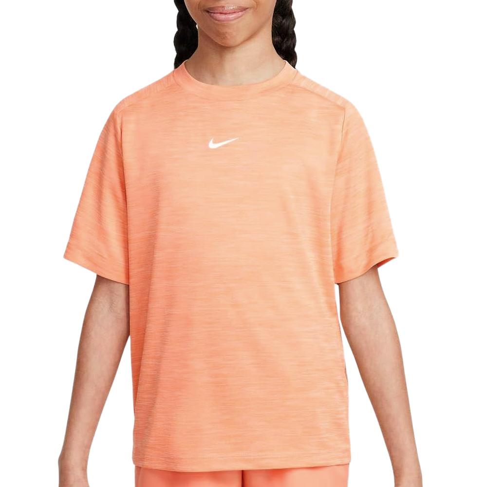 T-Shirt Orange Corail Fille Nike Running pas cher
