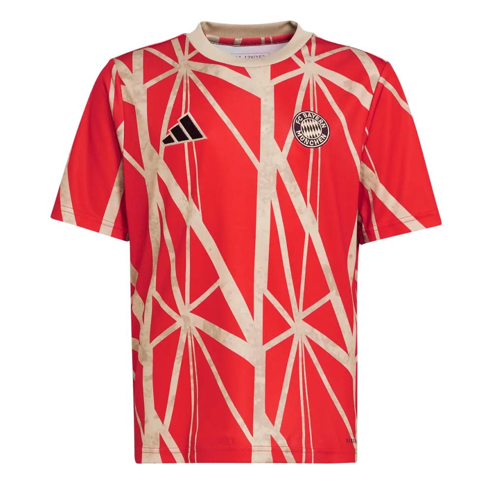 Bayern Munich Maillot Prématch Rouge Junior Adidas 24/25 pas cher