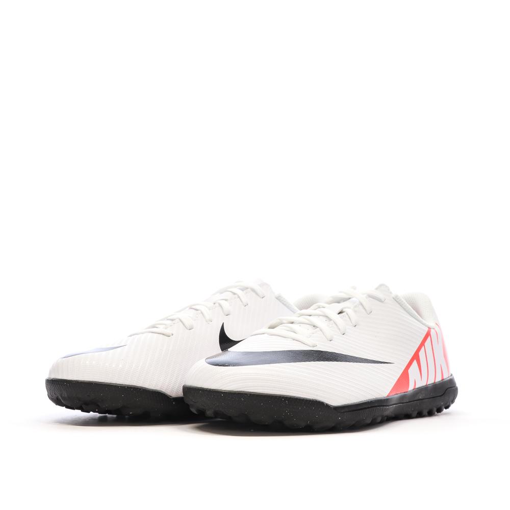 Chaussures de Foot Blanc/Rouge Junior Nike Vapor 15 Club TF vue 6