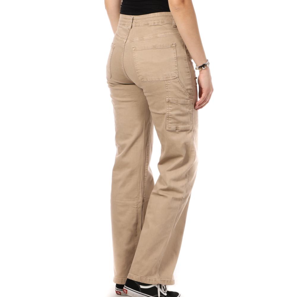 Jean Droit Beige Femme Monday Premium vue 2