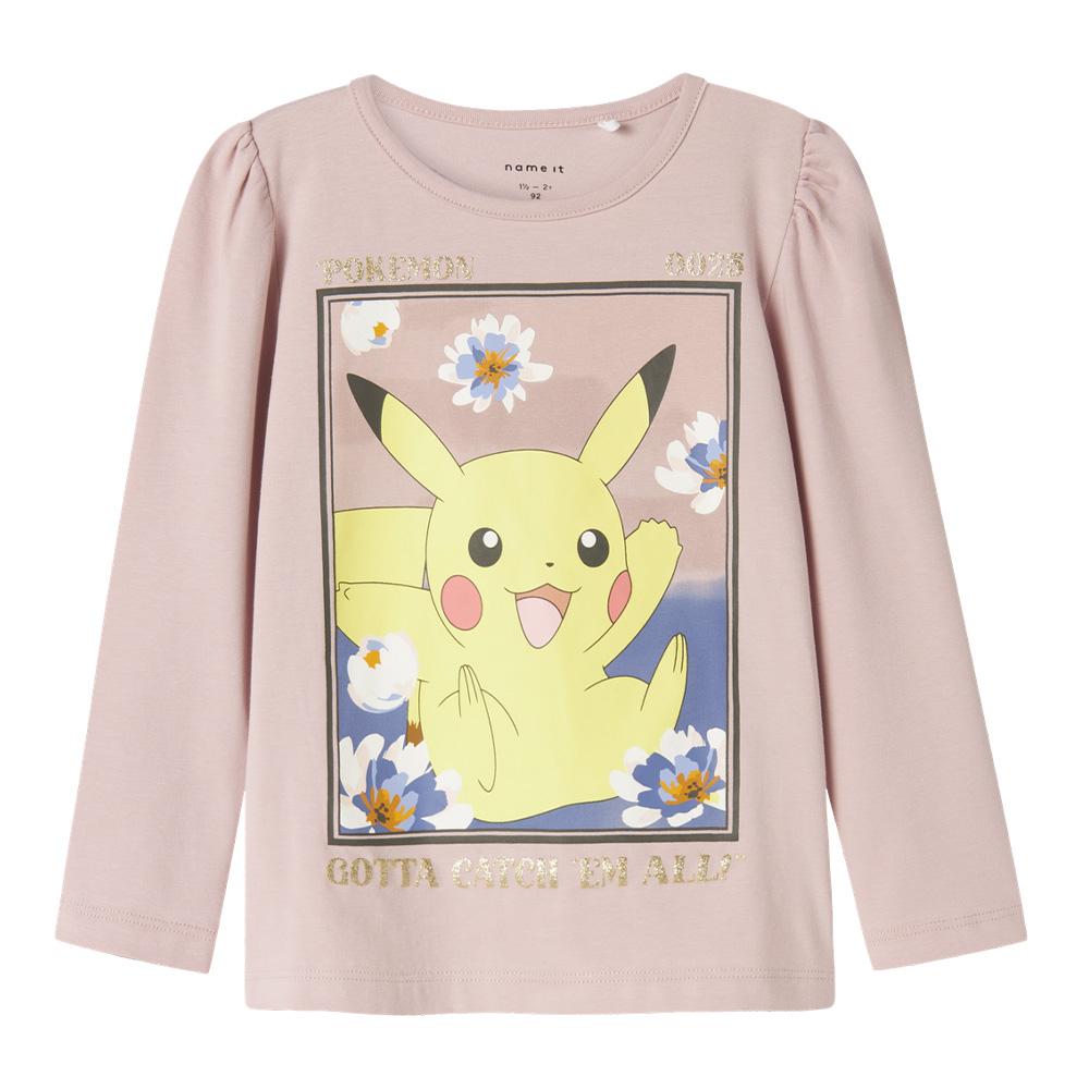T-Shirt Manches Longues Rose Fille Name it Sorina pas cher