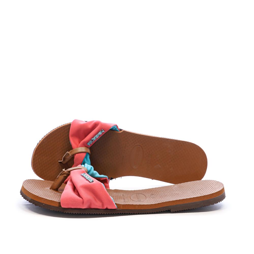 Claquettes Roses/Marron Femme Havaianas Saint Tropez pas cher