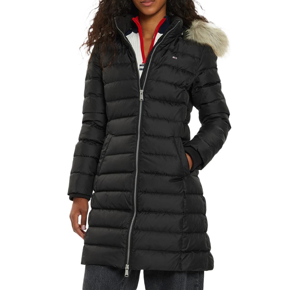 Doudoune Noire Femme Tommy Hilfiger Hooded pas cher