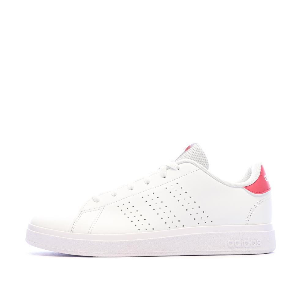 Baskets Blanc/Rose Fille Adidas Advantage pas cher