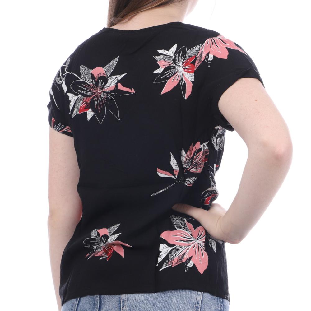 Top Noir à fleurs femme Roxy Flowee vue 2