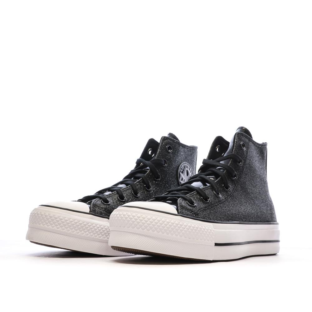 Baskets Noires Femme Converse Chuck Taylor All Star Lift A05436C vue 6