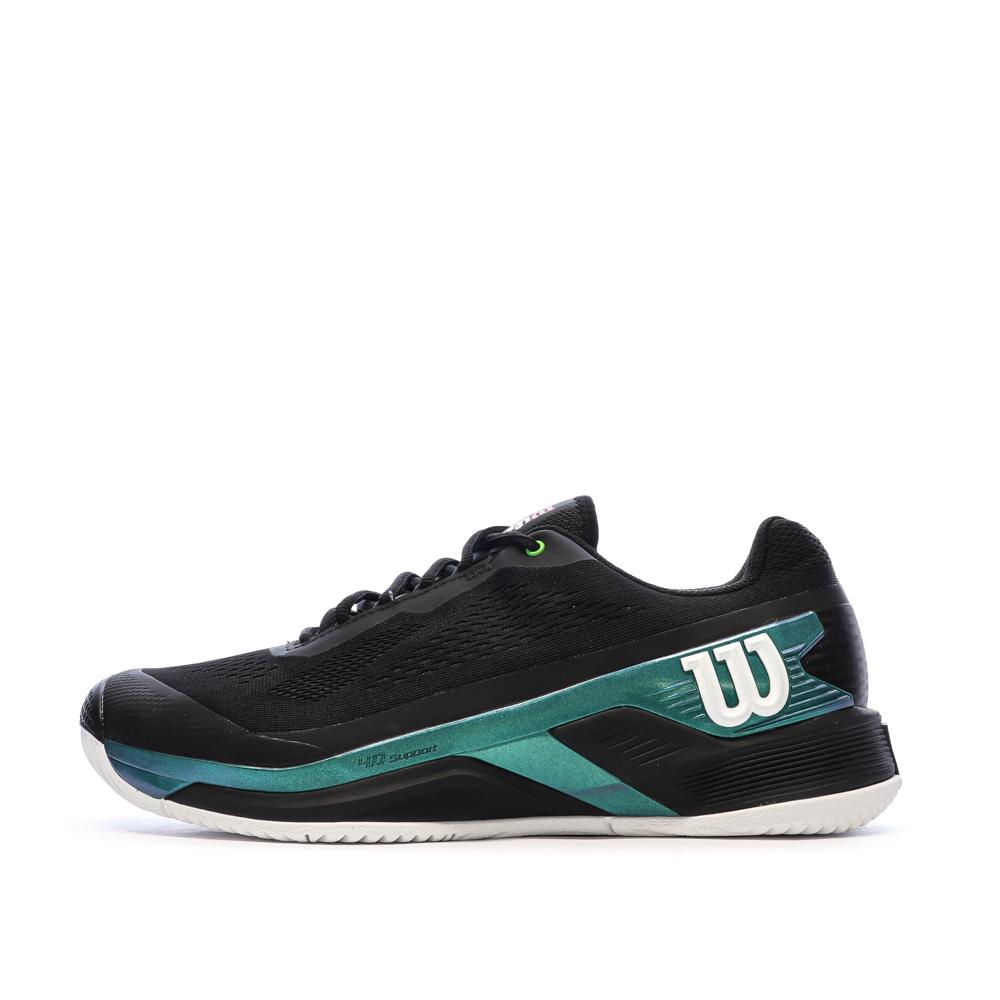 Baskets Noires/Turquoises Homme Wilson Rush pas cher