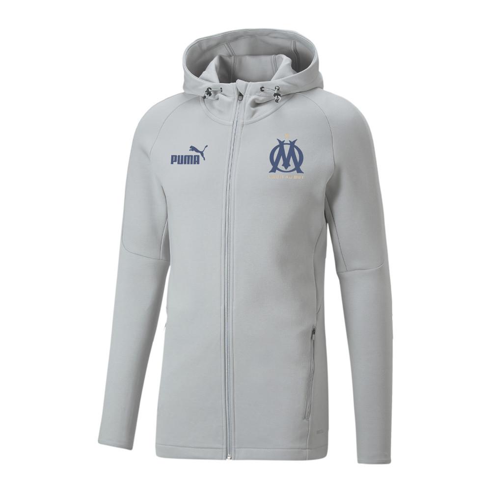 OM Veste de survêtement Gris Homme Puma Hooded pas cher