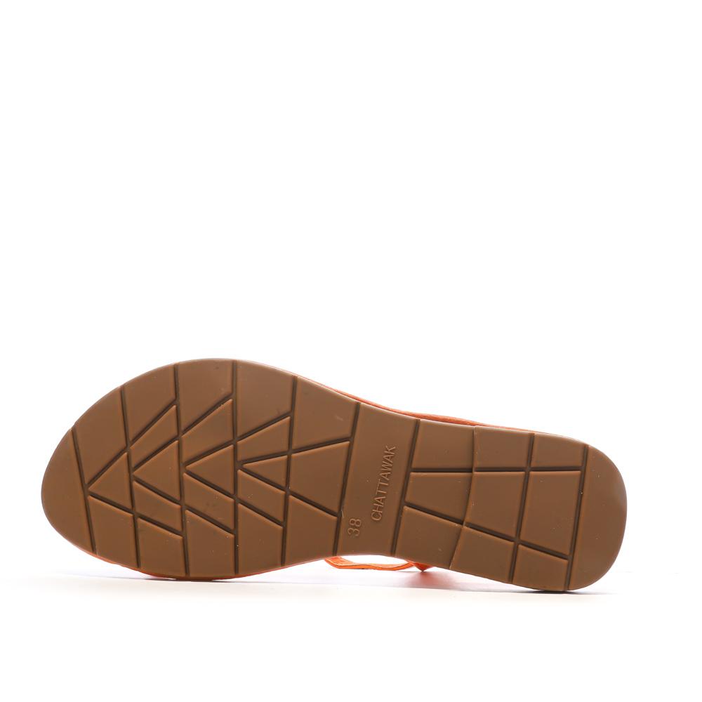 Sandales Orange Femme Chattawak RAMA vue 5
