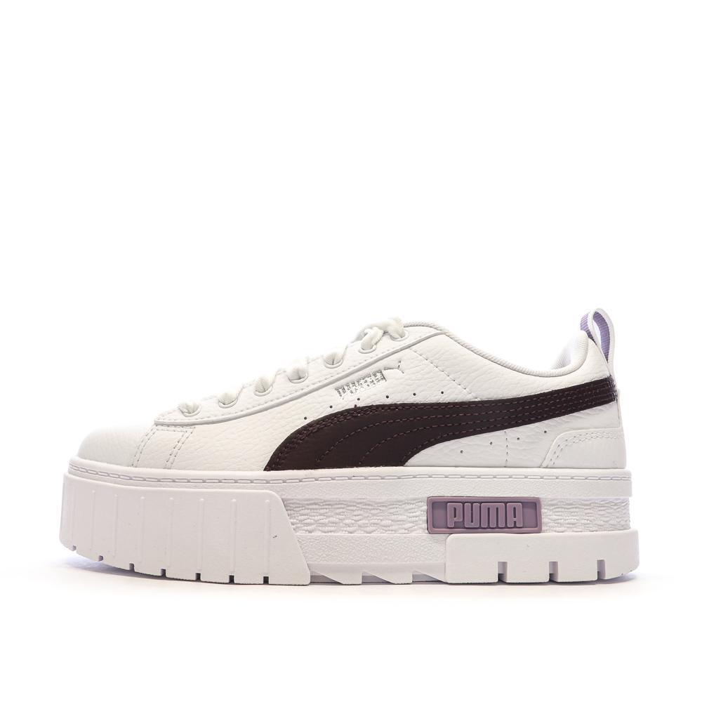 Baskets Blanches/Noires Fille Puma Mayze pas cher