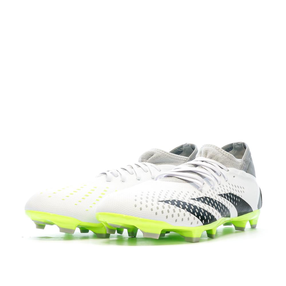 Chaussures de foot Blanc/Vert Homme Predator Accuracy.3 FG vue 6