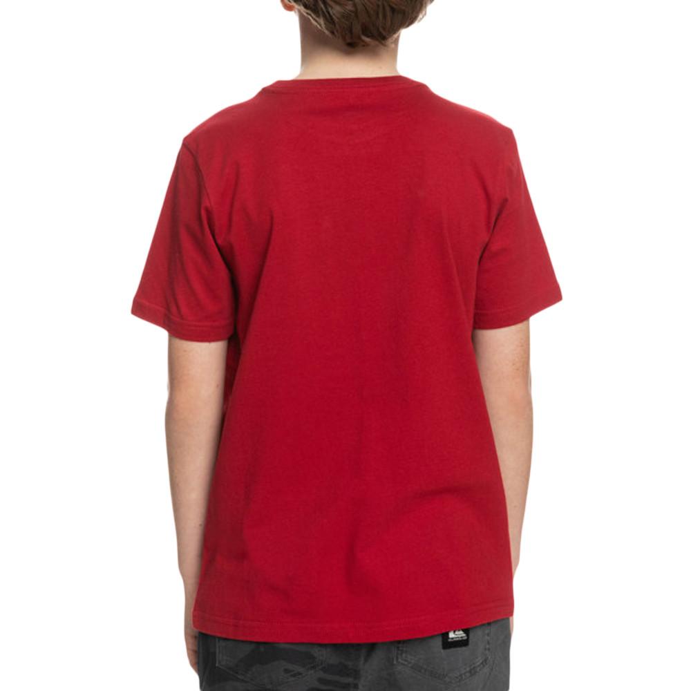 T-shirt Rouge Garçon Quiksilver Comp Logo vue 2
