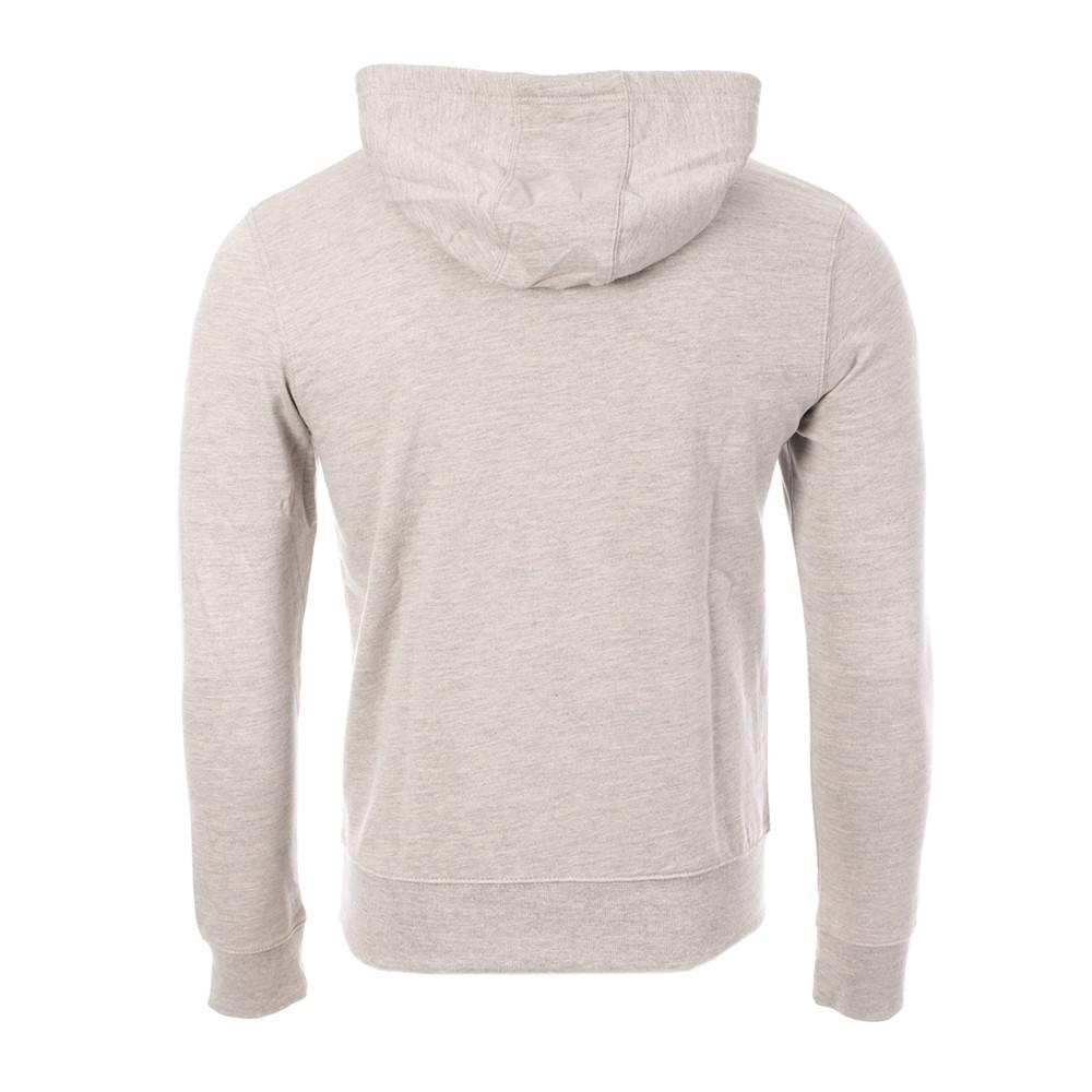 Sweat à capuche Gris Homme Schott Badge vue 2
