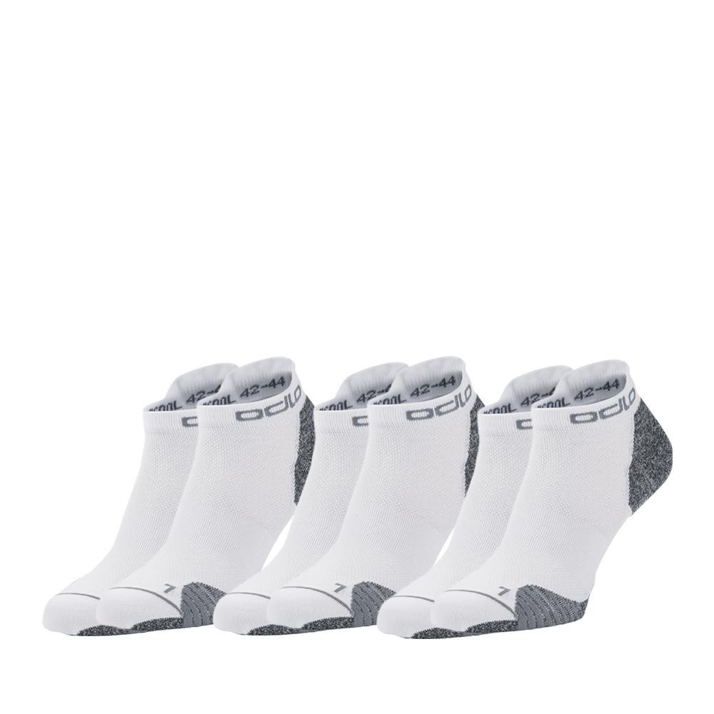 X3 Paires de Chaussettes Blanches Mixte Odlo Run 3 pas cher