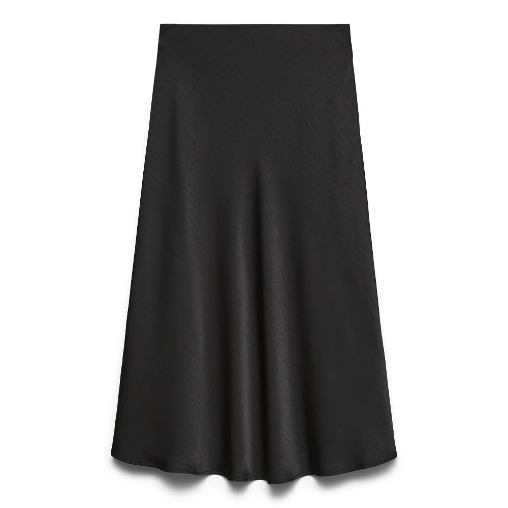 Jupe Longue Satinée Noire Femme Vero Moda Emily pas cher