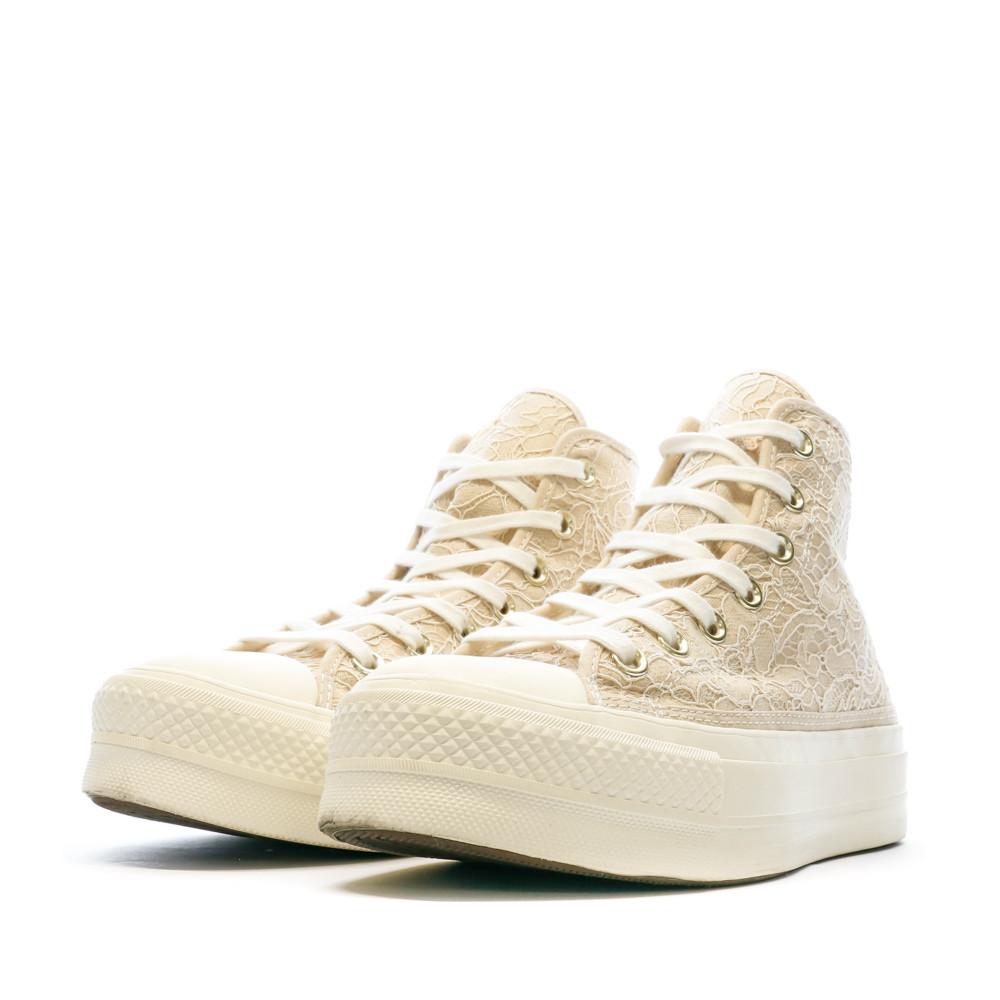 Baskets Beige Femme Converse Lift Hi Farro vue 6