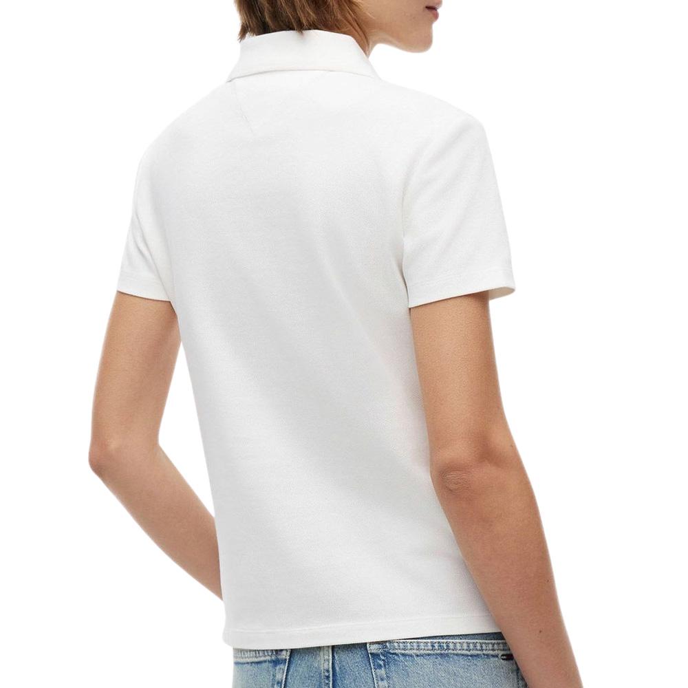 Polo Blanc Femme Tommy Hilfiger Slim Essential vue 2