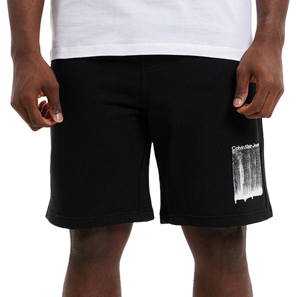 Short Noir Homme Calvin Klein Jeans Stroke pas cher