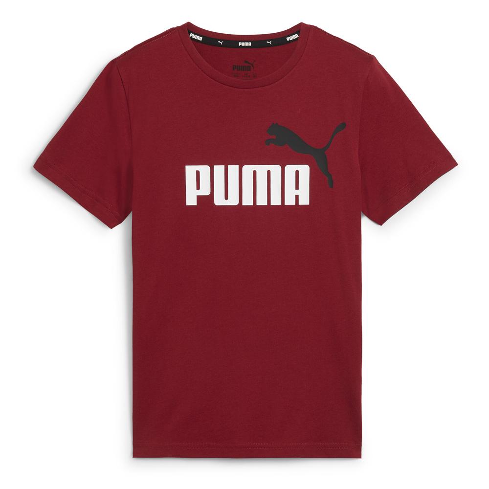 T-shirt Bordeaux Garçon Puma Ess+ 2 Col Logo pas cher