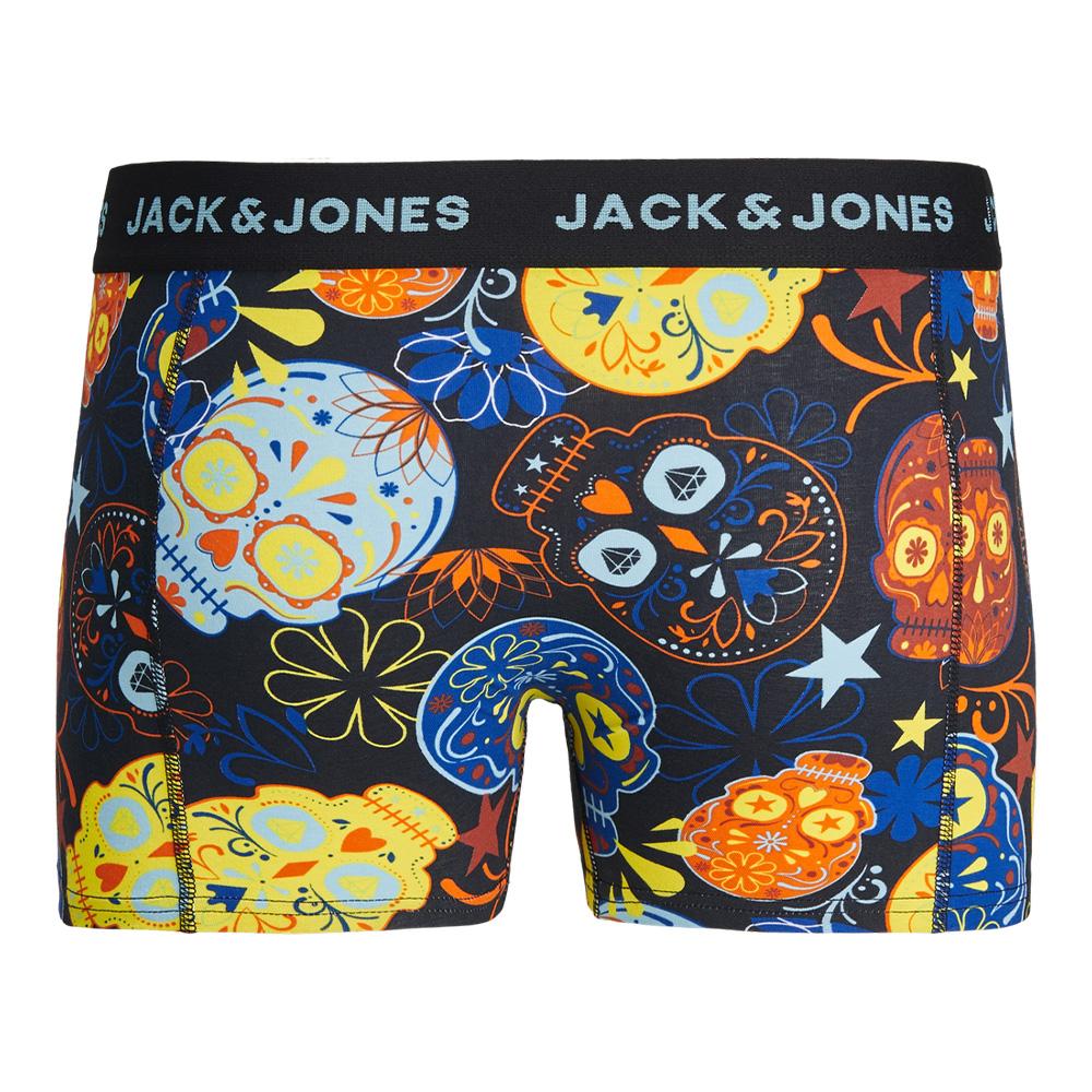 x3 Boxers Noires/Jaunes Garçon Jack & Jones Trunks vue 2